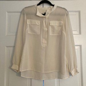 Talbot's off-white Silk Blouse